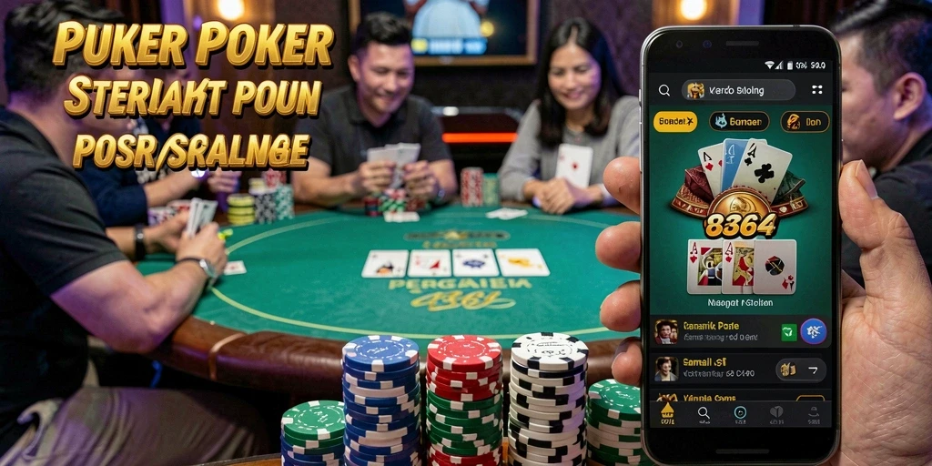 Screenshot utama 8364 menampilkan suasana permainan Poker yang seru.