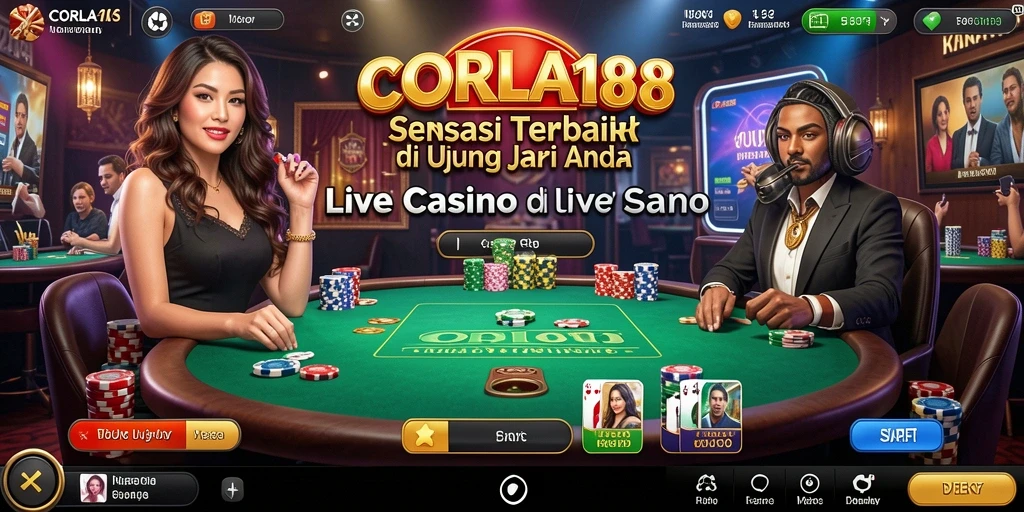 Tampilan gameplay Live Casino yang mengesankan dan interaktif.
