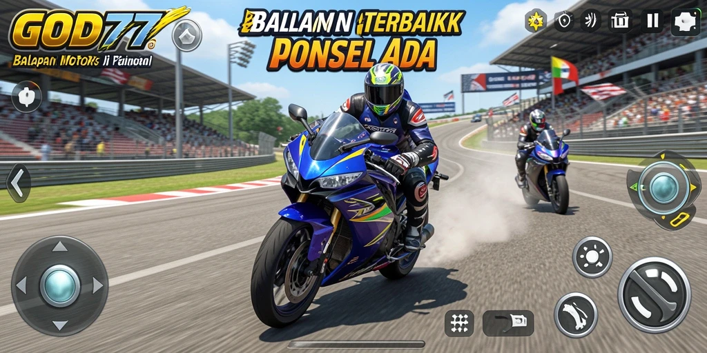 Gameplay GOD77 menampilkan aksi balapan motor yang mendebarkan.