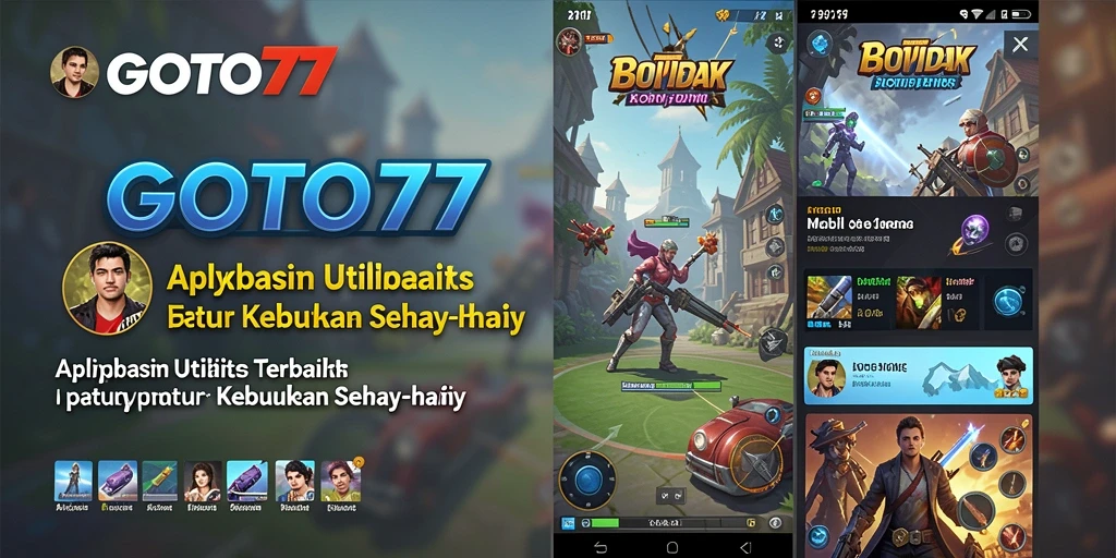 Tampilan antarmuka utama GOTO77 yang sederhana dan informatif.