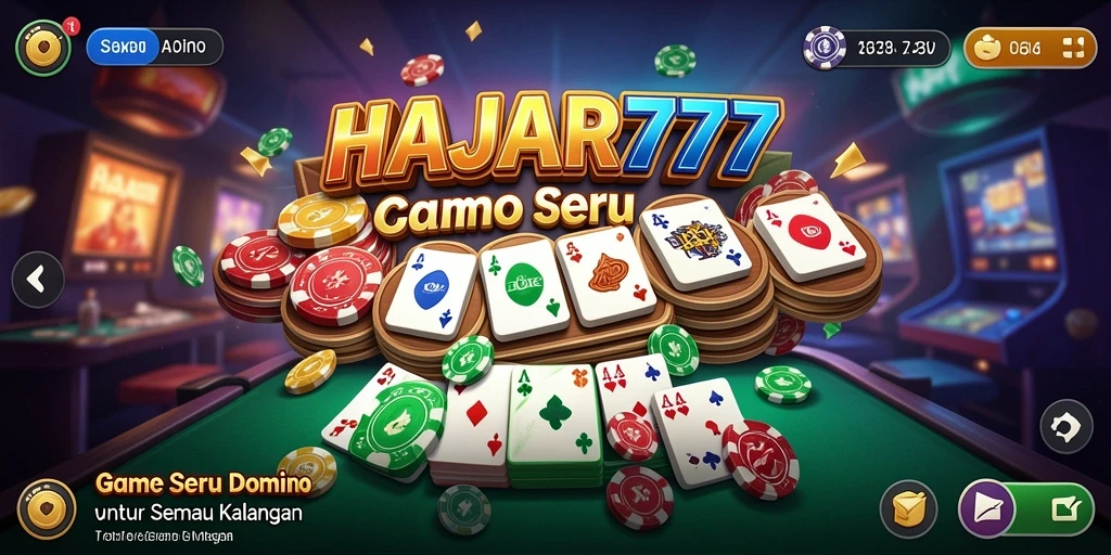 Tampilan gameplay Domino yang seru dan menarik di HAJAR777.