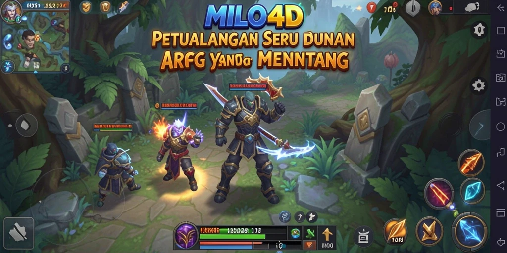 Tampilan seru dan mendebarkan dari gameplay ARPG MILO4D.