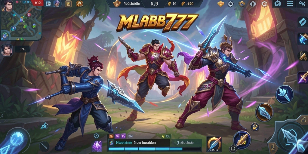 Tampilan gameplay aktif dan menegangkan di MLBB777.