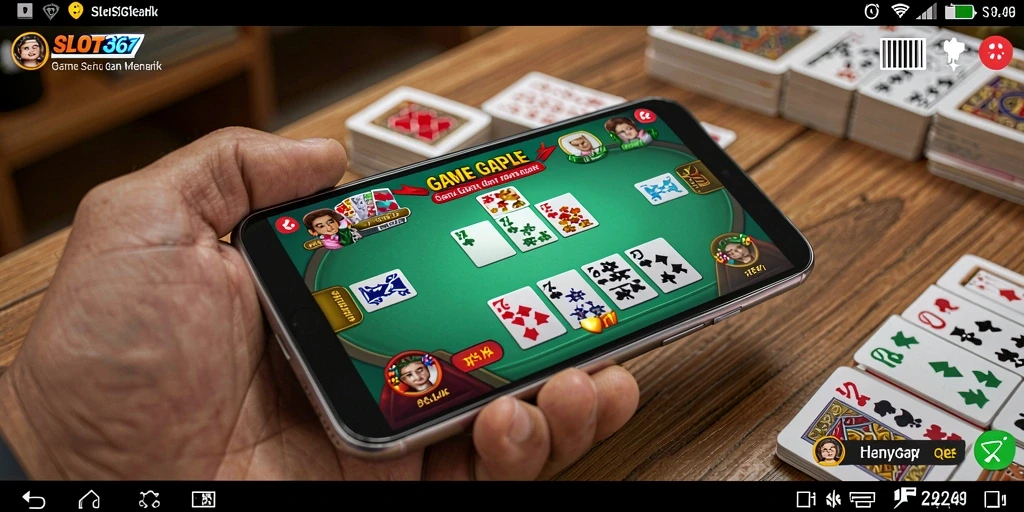 Screenshot menunjukkan momen seru bermain Gaple di SLOT367.